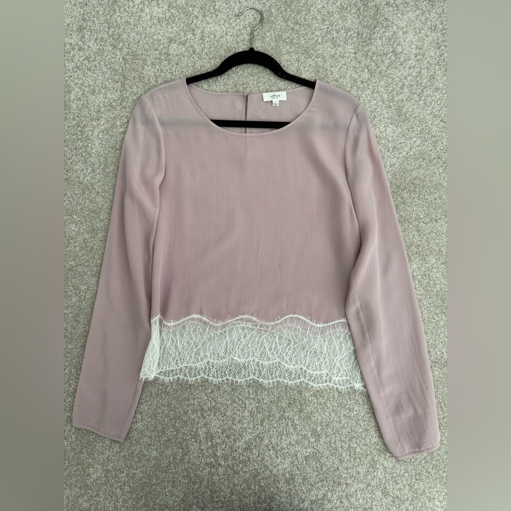 Wilfred Pink Embellished Crop Blouse